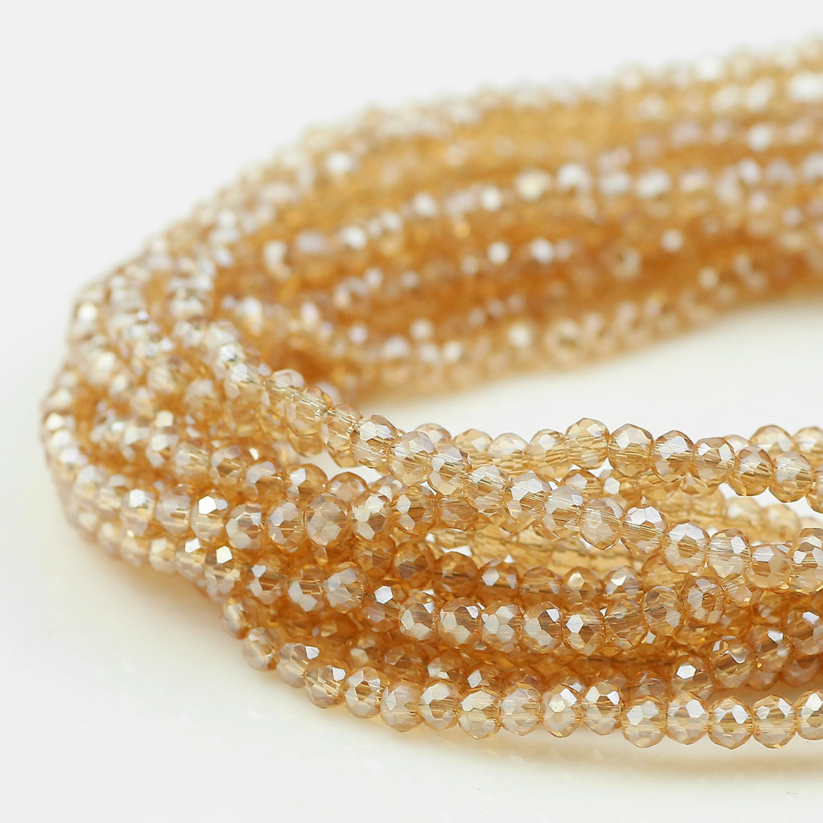 Glass Seed Beads 2Mm Jewelry Making - WLYeeS plat rond or champagne perles