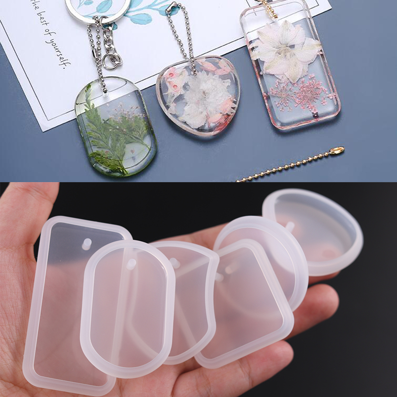 Silicone Epoxy Resin Molds Set - Moule en Silicone pour pendentif porte-clés,