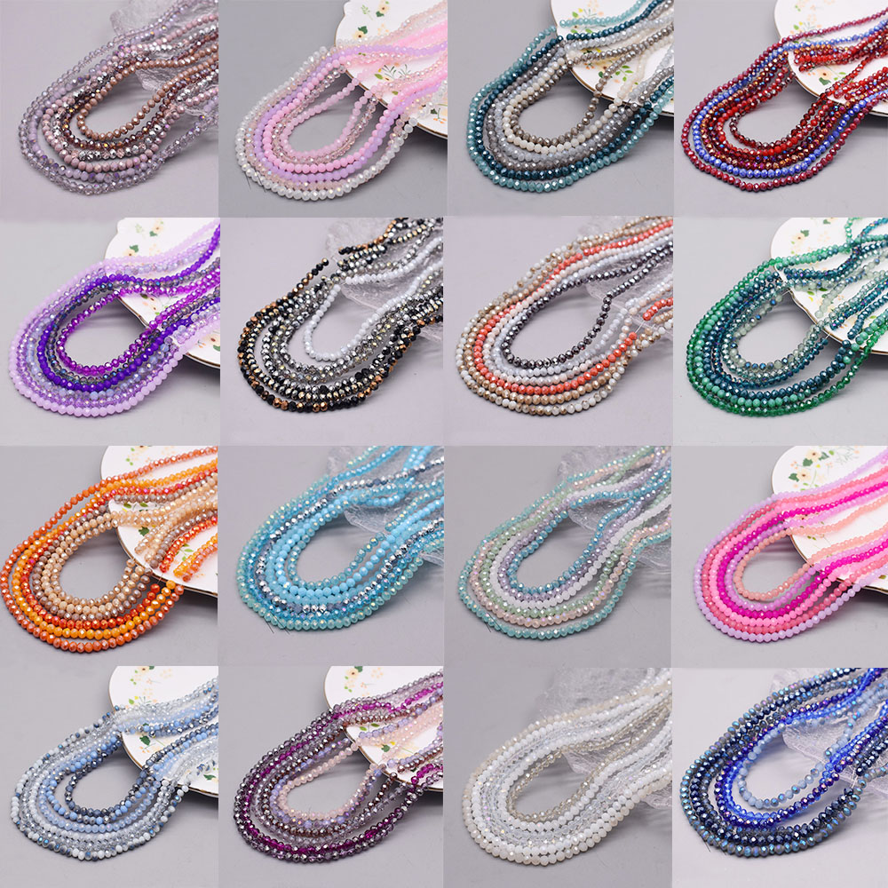 Glass Seed Beads 2Mm Jewelry Making - Schéma de couleurs 6 brin/sac 4mm