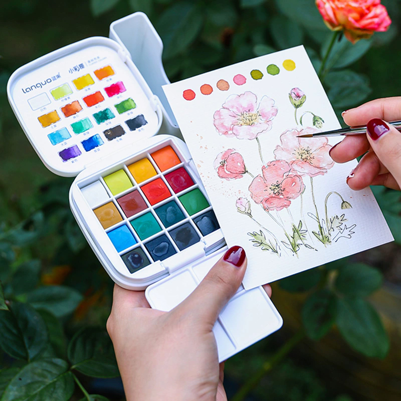Watercolor Paint Set Solid Pigment - LANGUO – ensemble de peinture aquarelle