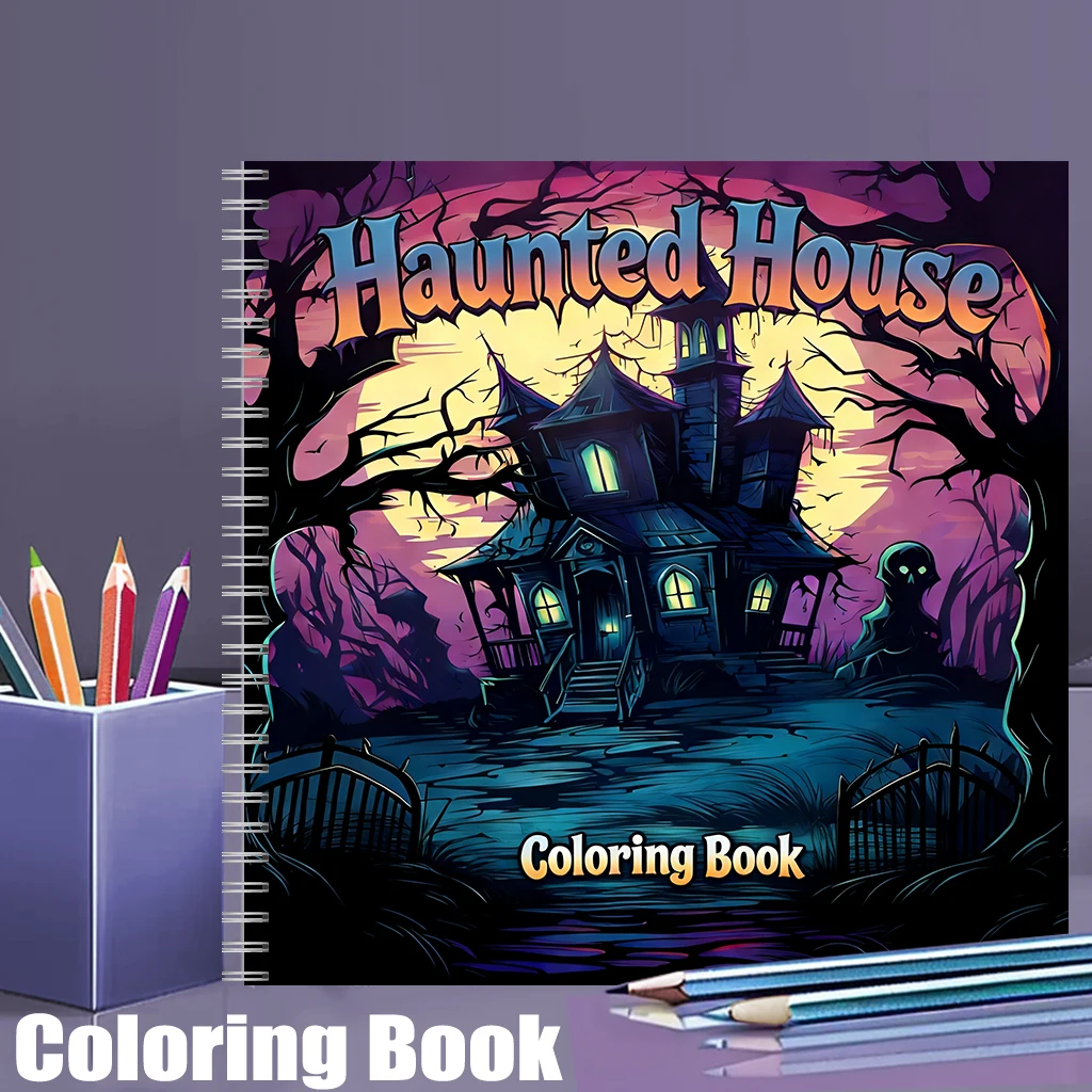 Painting Supplies - Livre de coloriage Maison Hantée pour