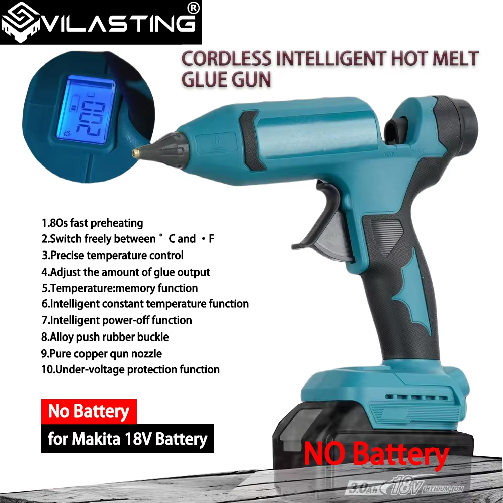 Hot Melt Glue Gun Cordless - VILASTING pistolet à colle thermofusible électrique