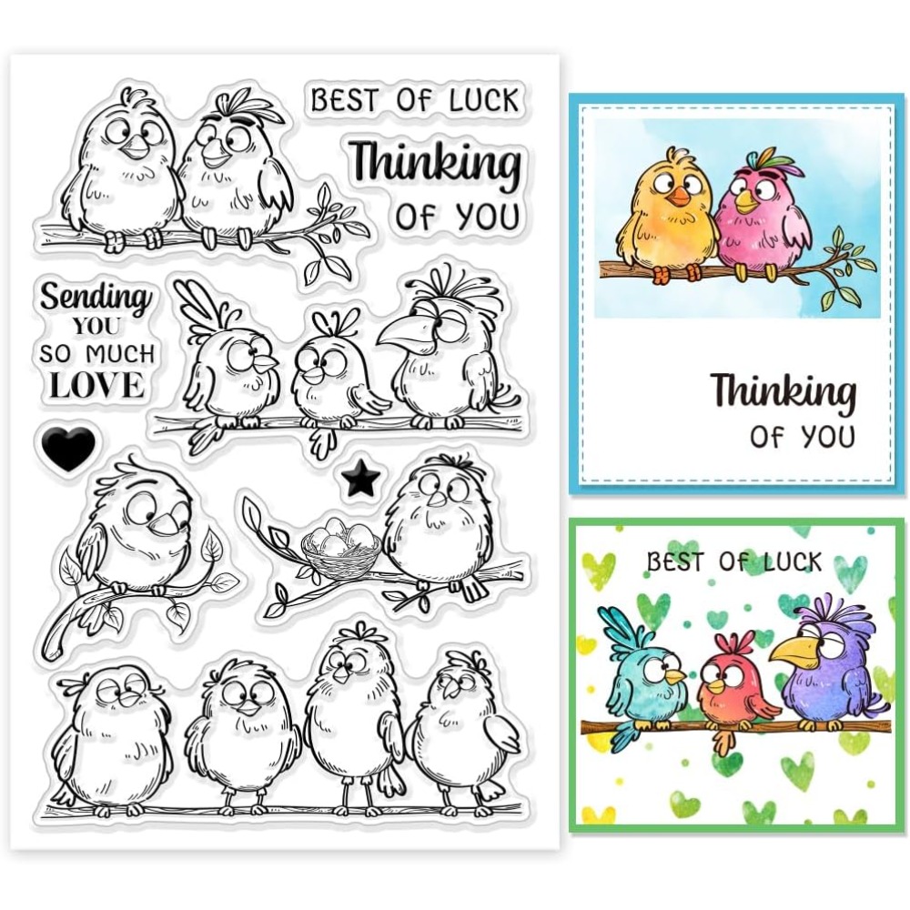 Clear Silicone Stamps For Card Making - Timbres transparents en Silicone avec Branches