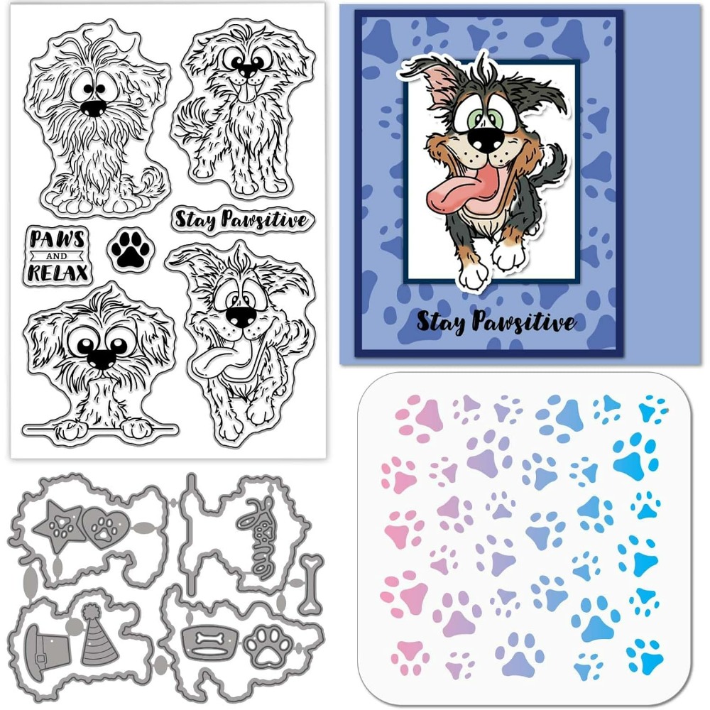 Clear Silicone Stamps For Card Making - Tampon en Silicone transparent pour chien,