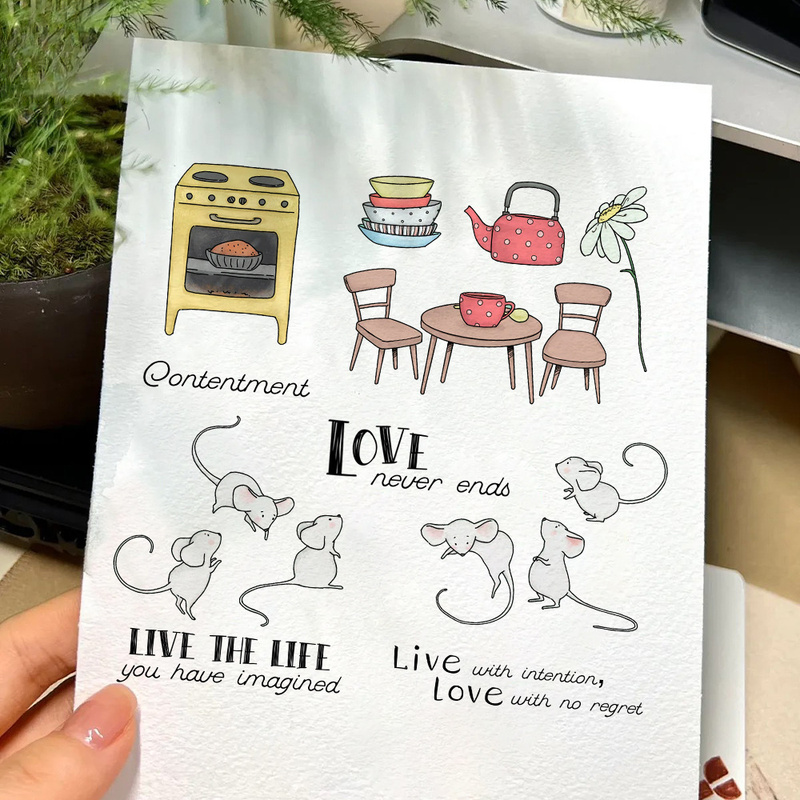 Suncraft Little Mouse & Kitche - Clear Silicone Stamps For Card Making avis et prix