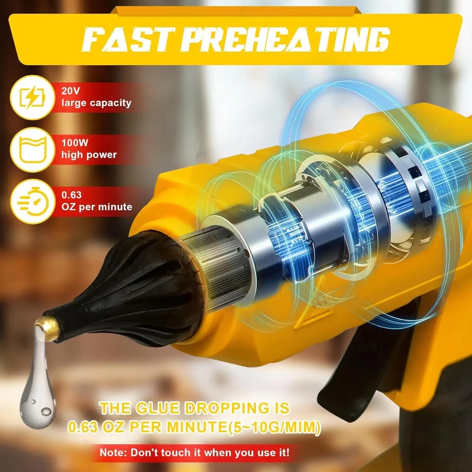 Pistolet à colle chaude électr - Hot Melt Glue Gun Cordless avis et prix