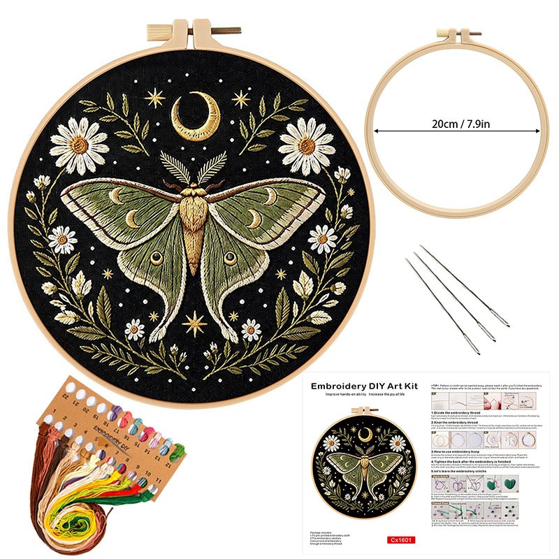 Kit de broderie papillon et fl - Cross Stitch Stamped Kits Beginners avis et prix