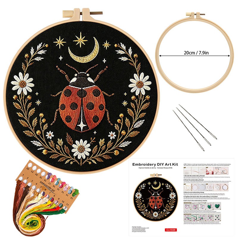 Kit de broderie papillon et fl - Cross Stitch Stamped Kits Beginners avis et prix