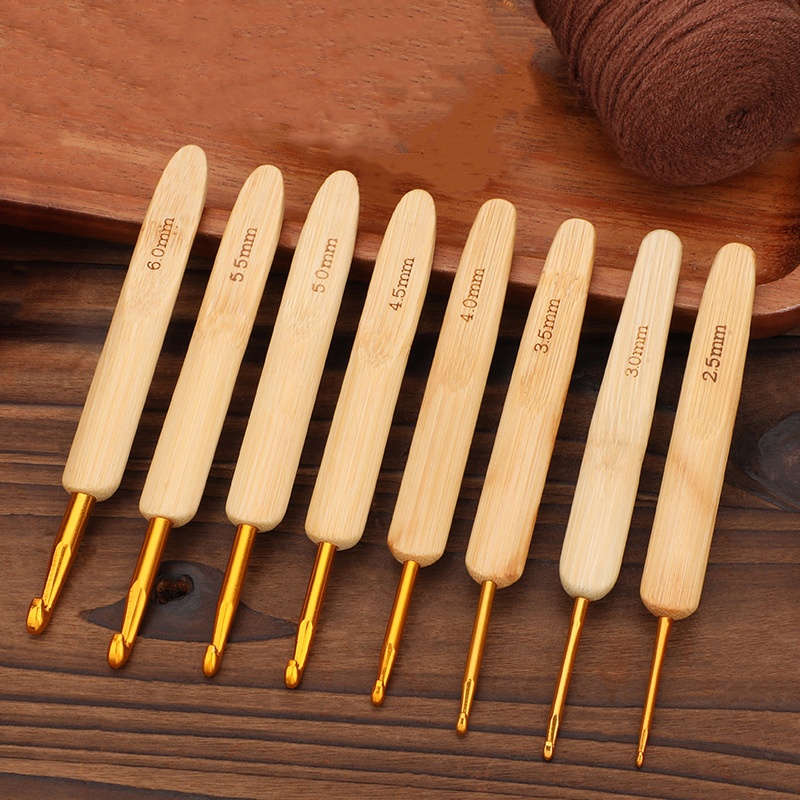 Crochet à manche en bois de ba - Wooden Crochet Hooks Ergonomic Handle avis et prix
