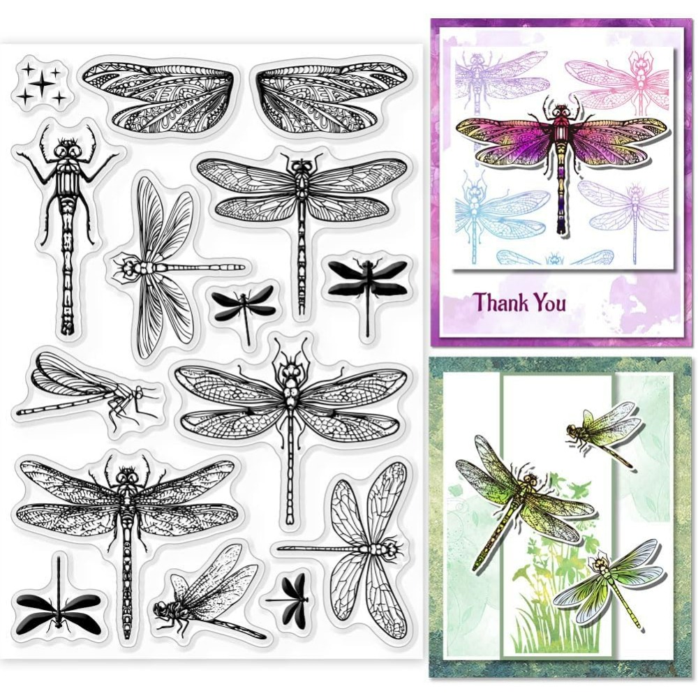 Timbres transparents libellule - Clear Silicone Stamps For Card Making avis et prix