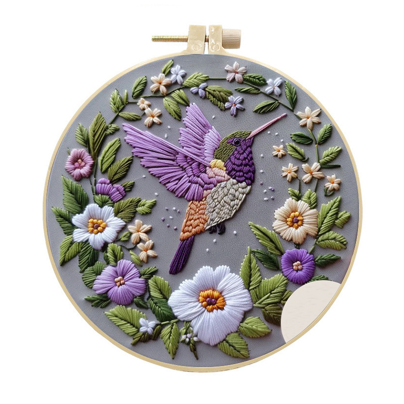 Kit de broderie colibri pour d - Cross Stitch Stamped Kits Beginners avis et prix