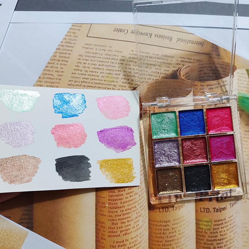 9 couleurs ongles couleur Pure - Watercolor Paint Set Solid Pigment avis et prix