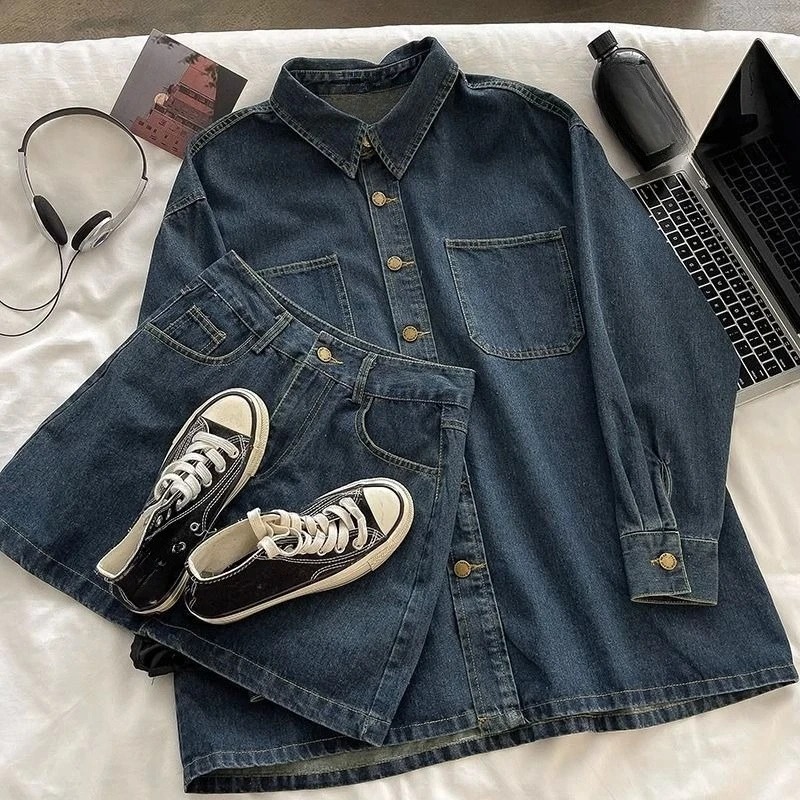 Ensemble jupe en jean Y2K : ve - Embroidery avis et prix