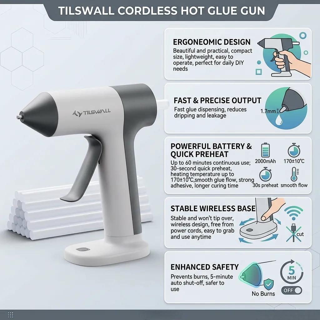 Pistolet à colle chaude sans f - Hot Melt Glue Gun Cordless avis et prix