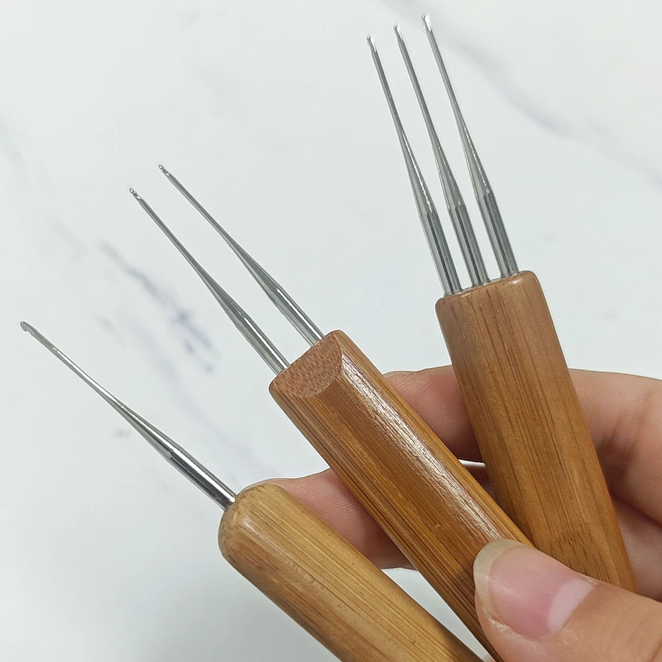 Crochets ergonomiques avec man - Wooden Crochet Hooks Ergonomic Handle avis et prix