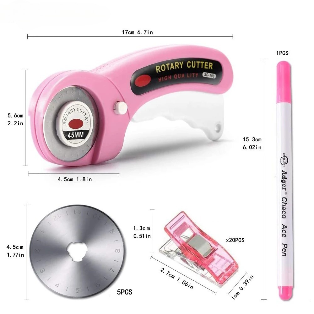 Kit de coupe rotative 45 mm av - Rotary Cutter For Fabric 45Mm avis et prix