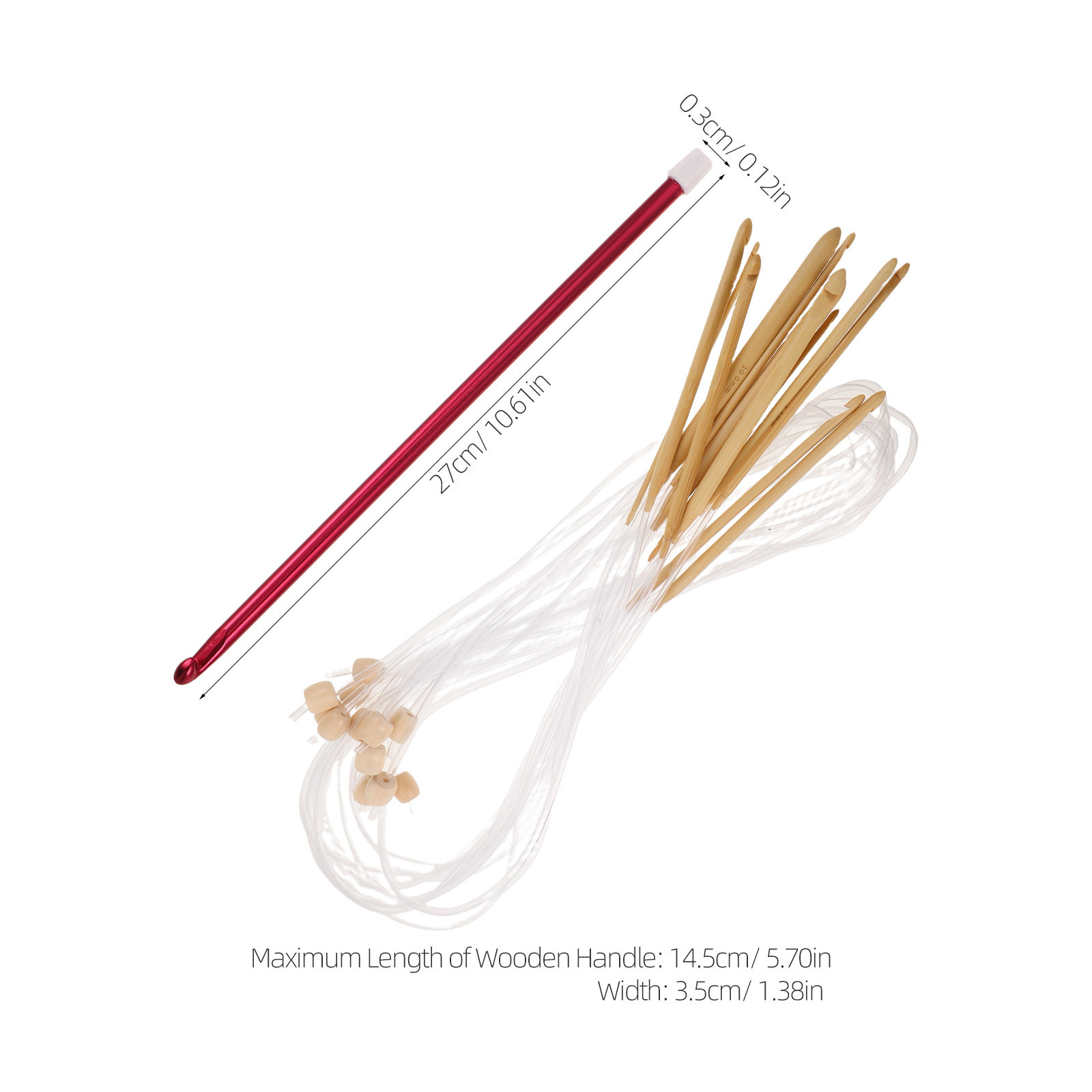 1 ensemble de crochets de coul - Wooden Crochet Hooks Ergonomic Handle avis et prix