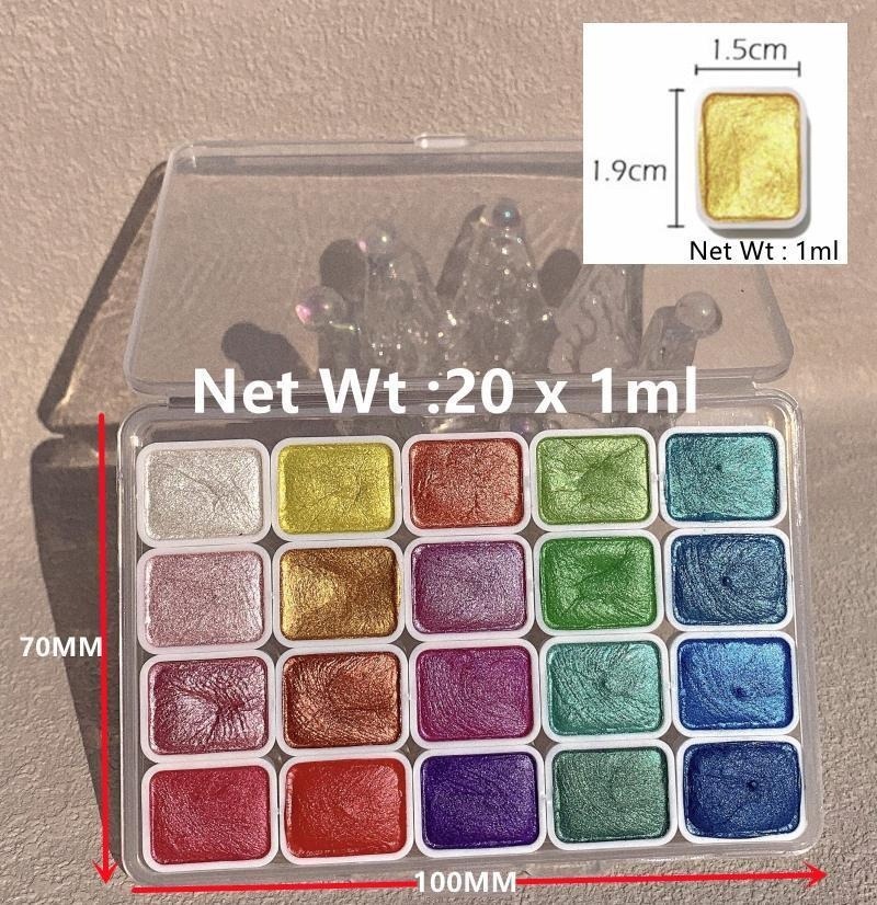 Peintures nacrées portables, 2 - Watercolor Paint Set Solid Pigment avis et prix