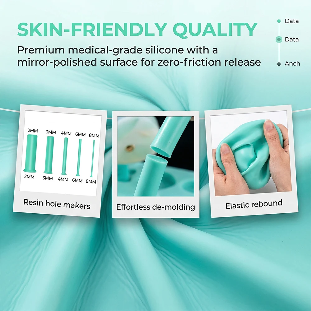 Kit de 35 ouvre-trous en résin - Silicone Epoxy Resin Molds Set avis et prix