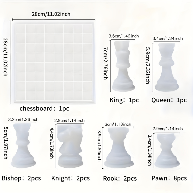 11 échiquier 16 ensemble de mo - Silicone Epoxy Resin Molds Set avis et prix