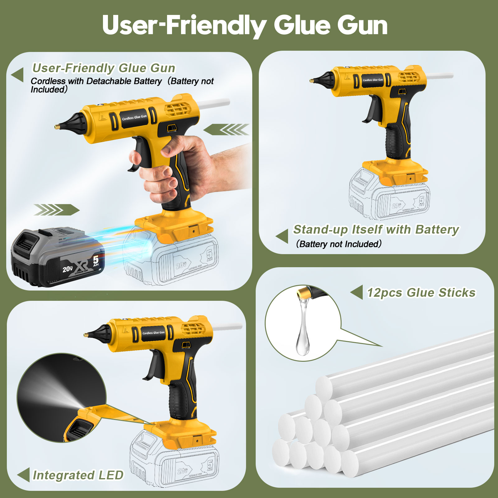 Pistolet à colle chaude sans f - Hot Melt Glue Gun Cordless avis et prix