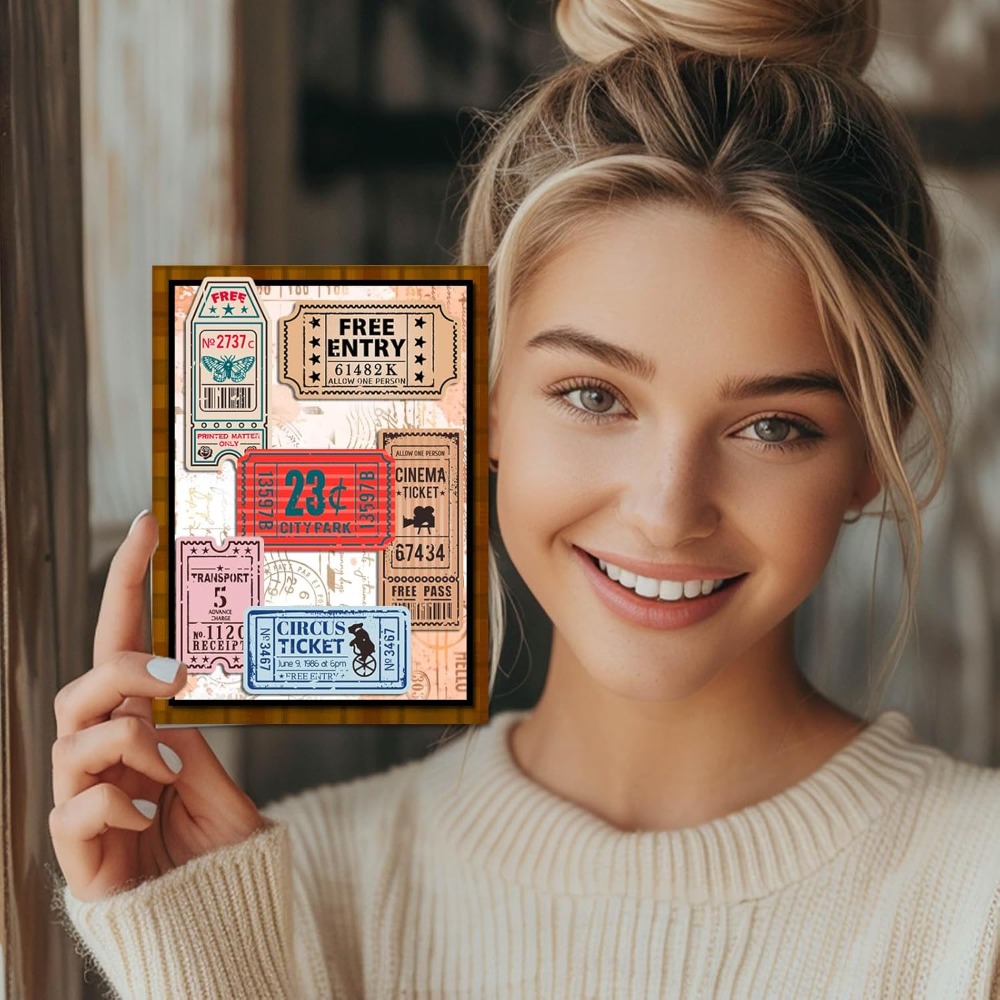 Timbre clair de billet Vintage - Clear Silicone Stamps For Card Making avis et prix